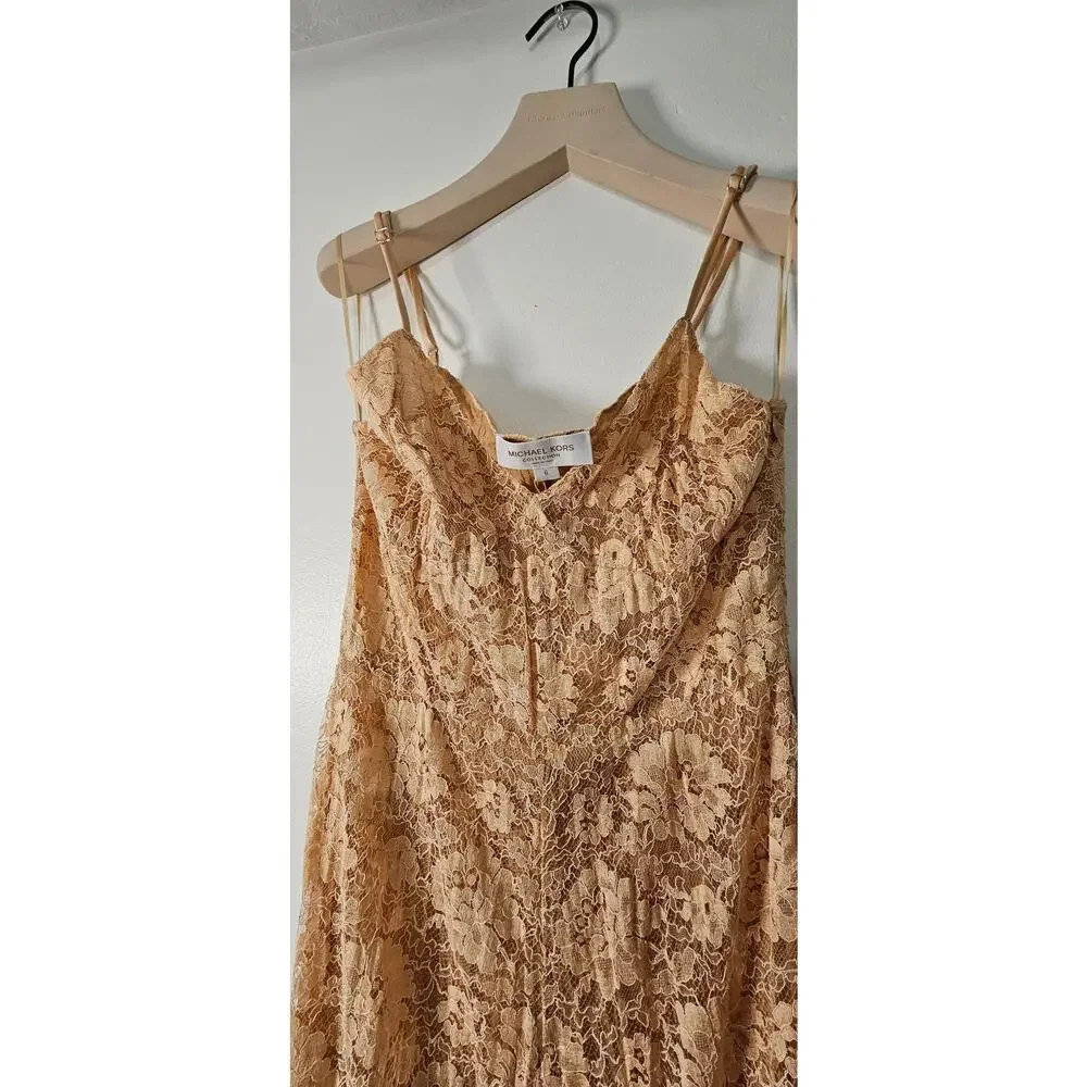 Michael Kors Women's Crushed Floral Lace Slip‎ Dress SIZE 6